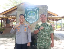 Silaturahmi ke Kodim 1422 Maros, Kapolres Maros Perkuat Sinergitas dan Soliditas TNI-Polri